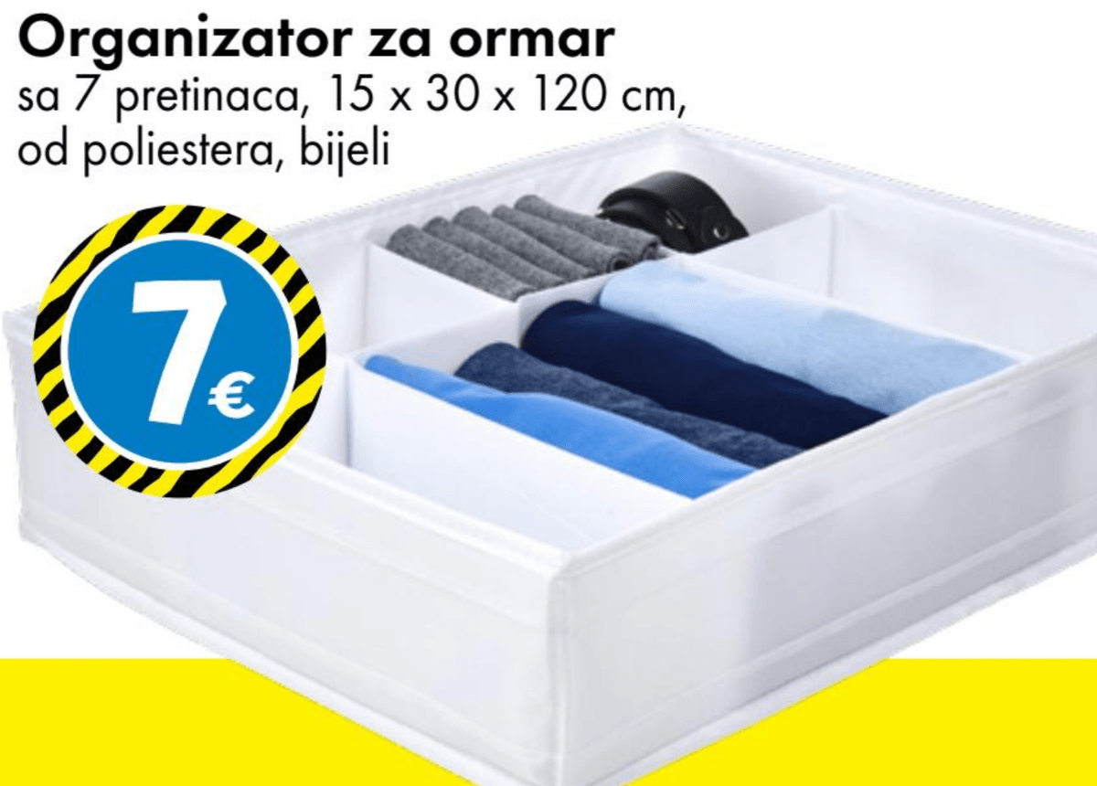 Organizator za ormar - Akcija u trgovini Tedi