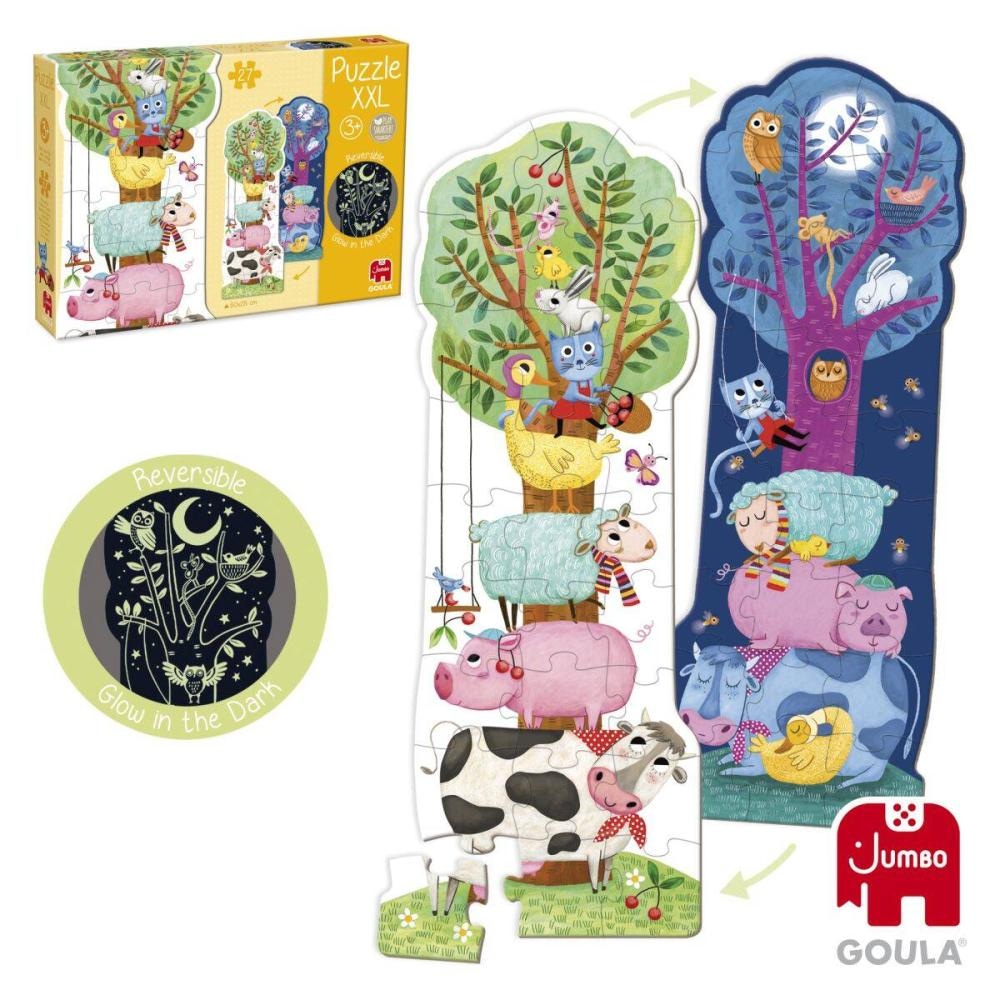 Puzzle XXL vozila, farma dvostrane, svjetle u mraku