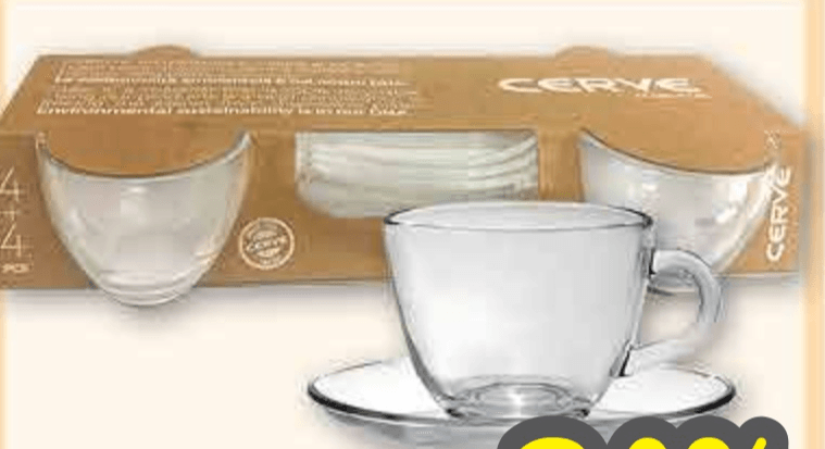 Set staklenih šalica - Akcija u trgovini Plodine