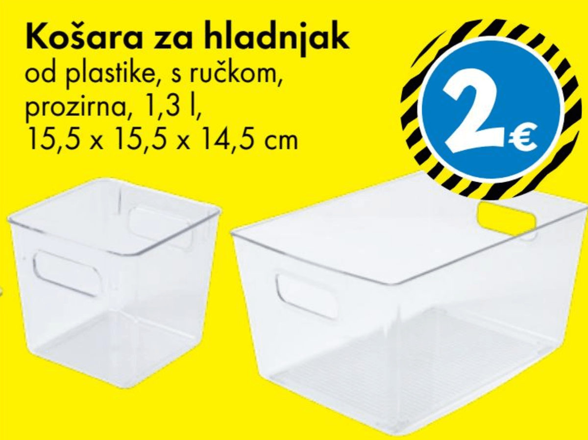 Košara za hladnjak 1,3 l - Akcija u trgovini Tedi