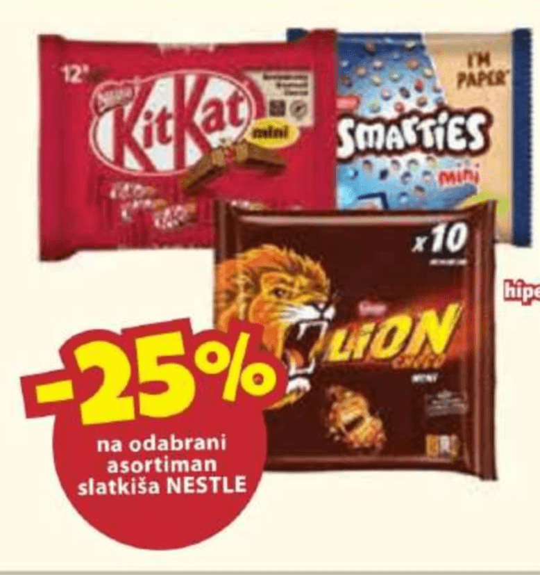 Odabrani Nestle slatkiši - Akcija u trgovini Ribola