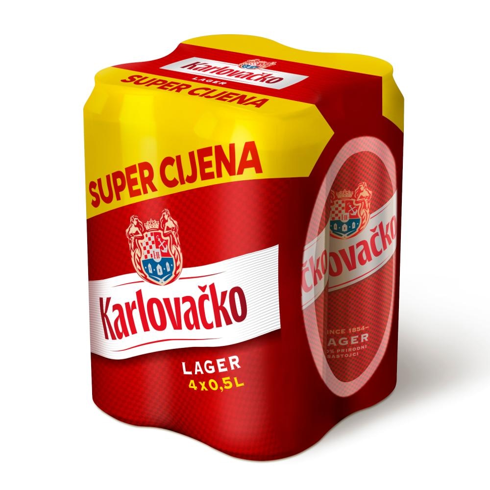 Pivo Karlovačko 4 x 0,5 l
