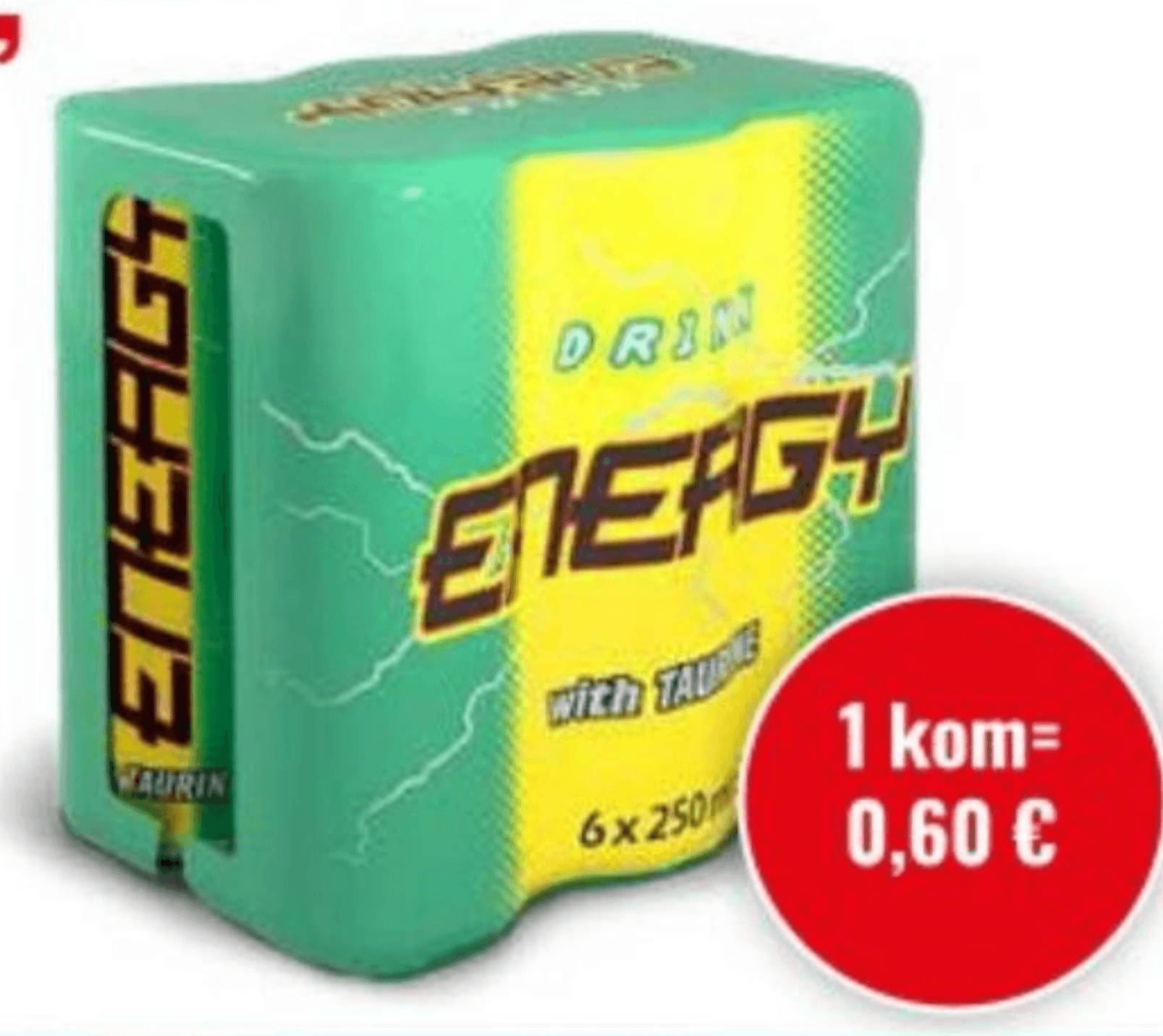Energetsko piće 6 x 250 ml - Akcija u trgovini Eurospin
