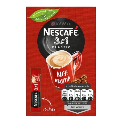 Nescafe 3in1 classic 10x16,5g - Akcija u trgovini Pivac