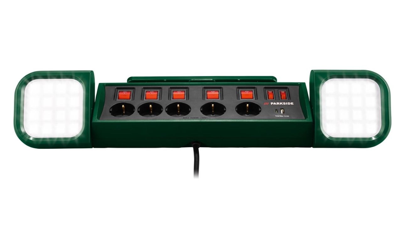 Parkside Aku LED radna svjetiljka s utičnicama komad