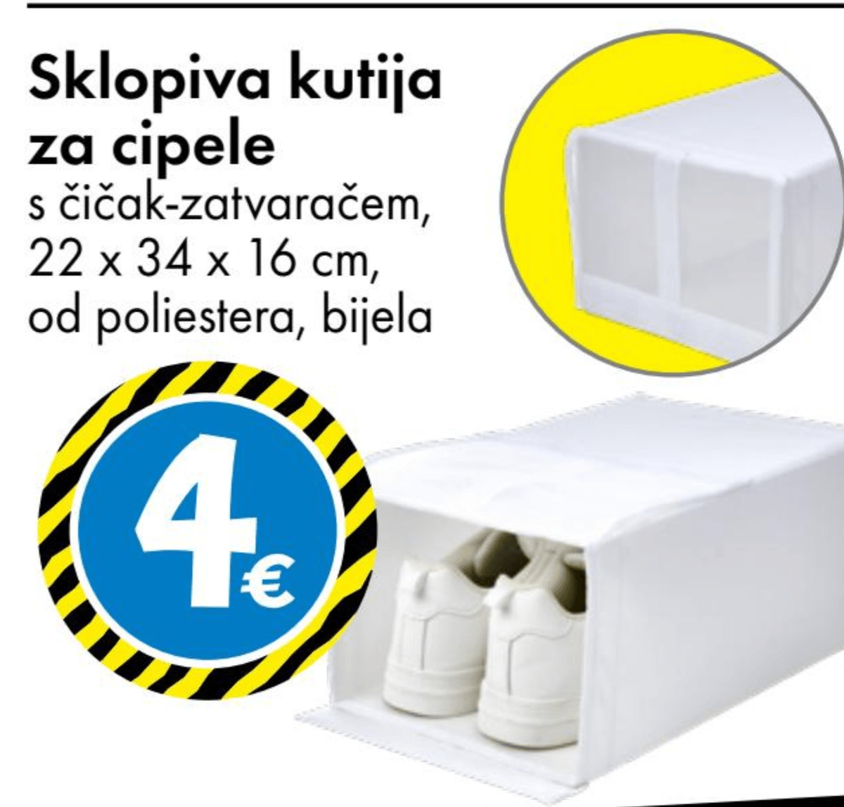 Sklopiva kutija za cipele - Akcija u trgovini Tedi