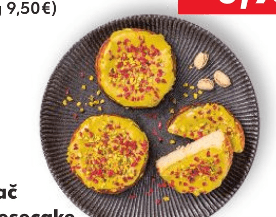 Kolač cheesecake pistacija i malina 120 g - Akcija u trgovini Kaufland