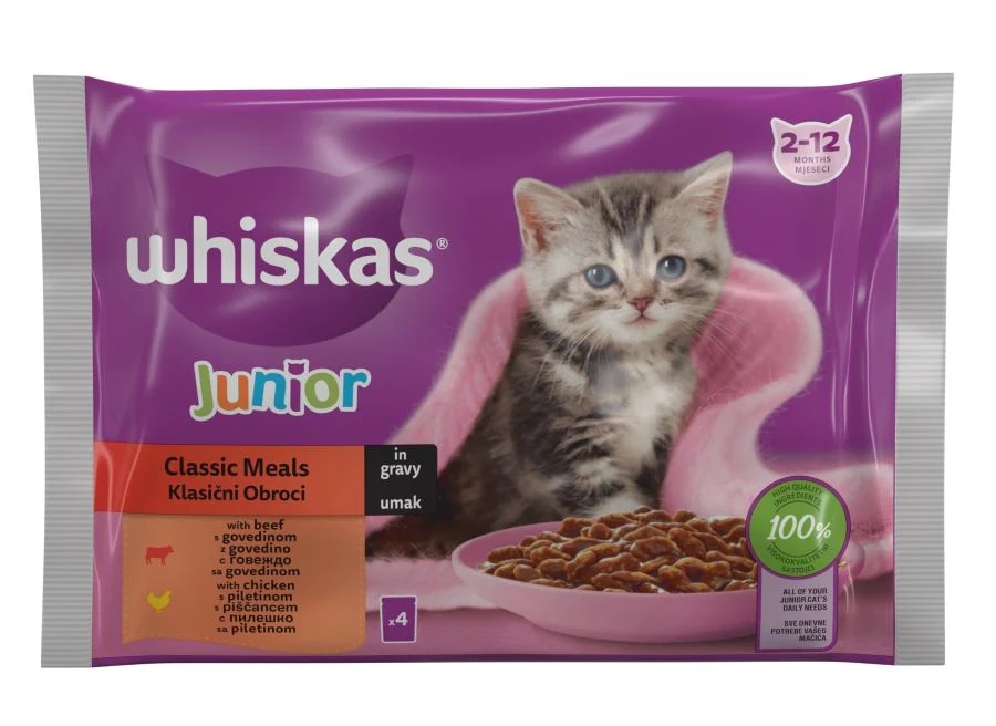 WHISKAS 1+ odabrani okusi 4x85 g - Akcija u trgovini Zoo City