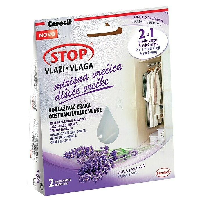 Mirisne vrećice za odvlaživanje zraka '2u1' 2 x 50 g