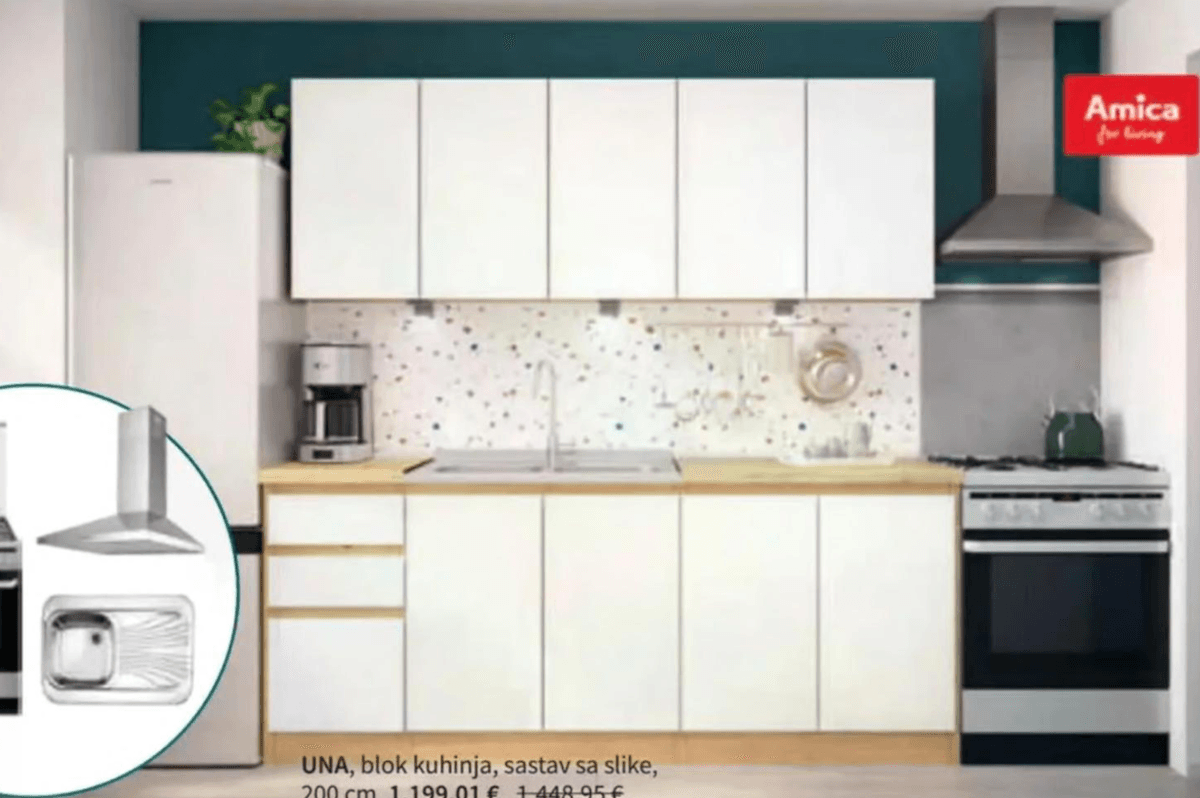 UNA blok kuhinja 200 cm - Akcija u trgovini Prima