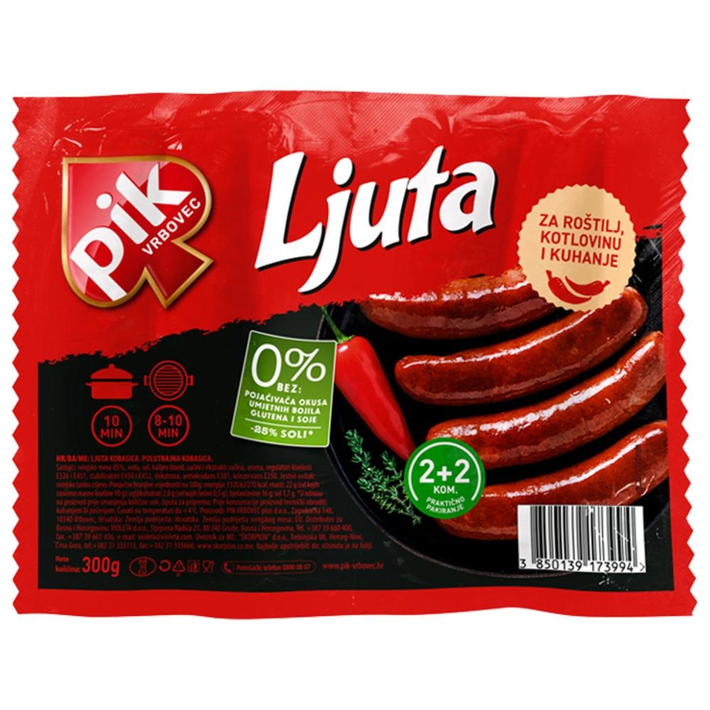 PIK VRBOVEC Domaća, Ljuta ili Češnjovka 300 g