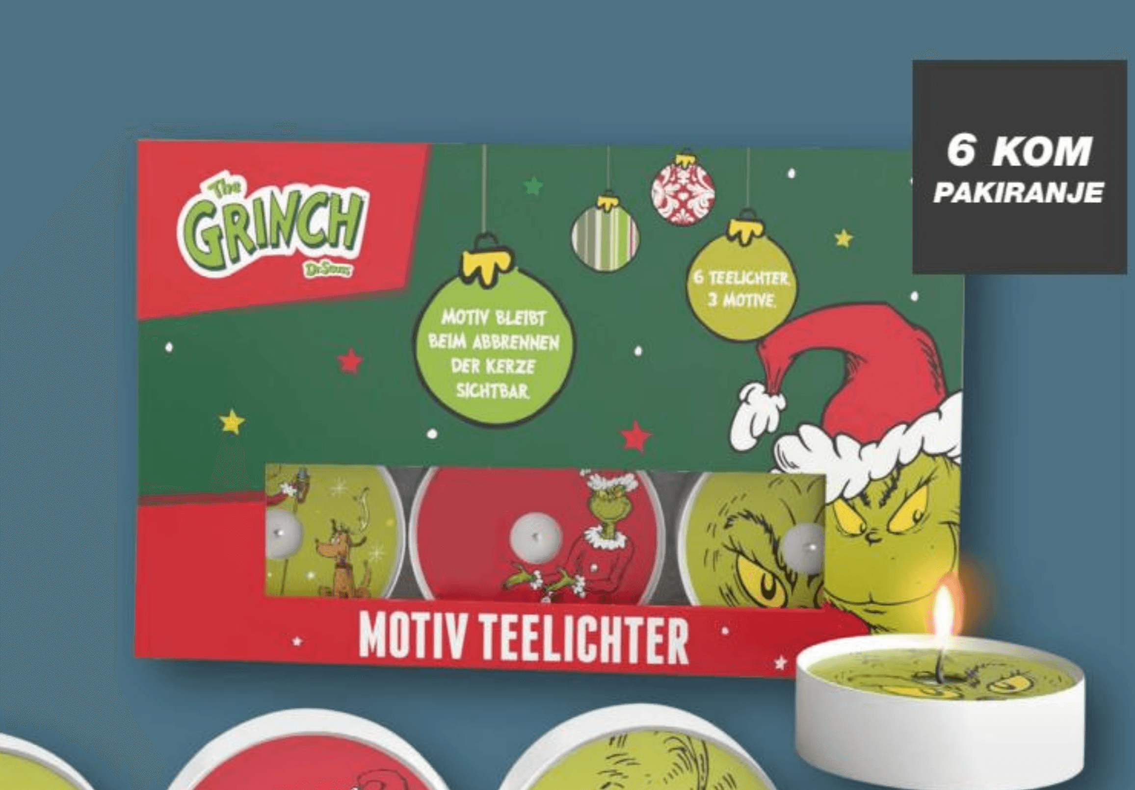 Lučice The Grinch 6 kom