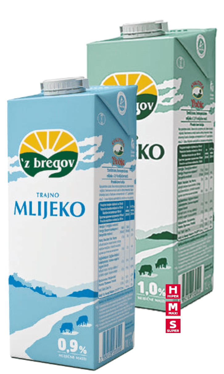 'z bregov, Vindija Trajno mlijeko 1 L - Akcija u trgovini Tommy