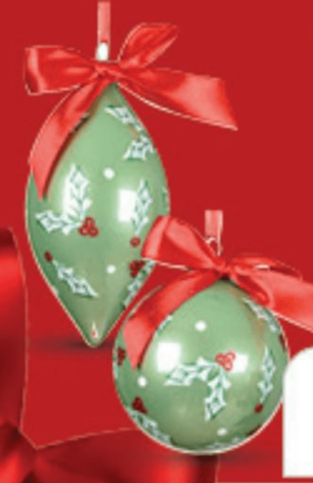 Božićna staklena kuglica s mašnom