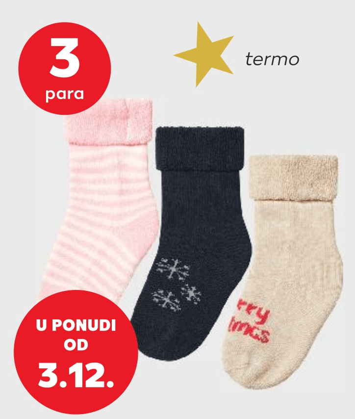 Čarape za bebe 3 para