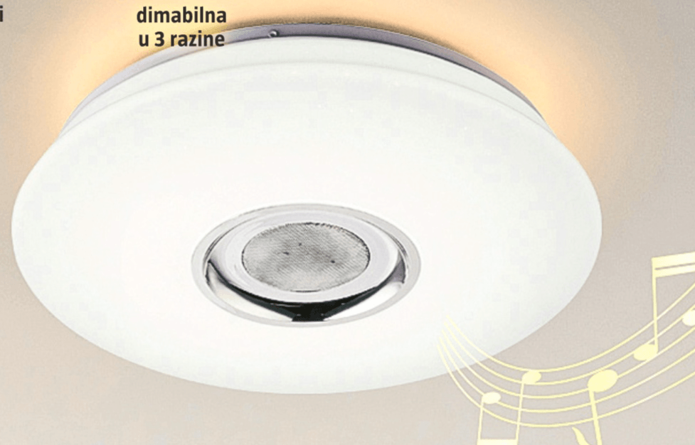 Stropna LED svjetiljka 'Melodia' Ø 40 x v 7,8 cm - Akcija u trgovini Bauhaus