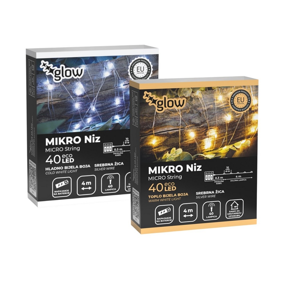 Glow 40 LED Mikro žaruljica 1 kom.