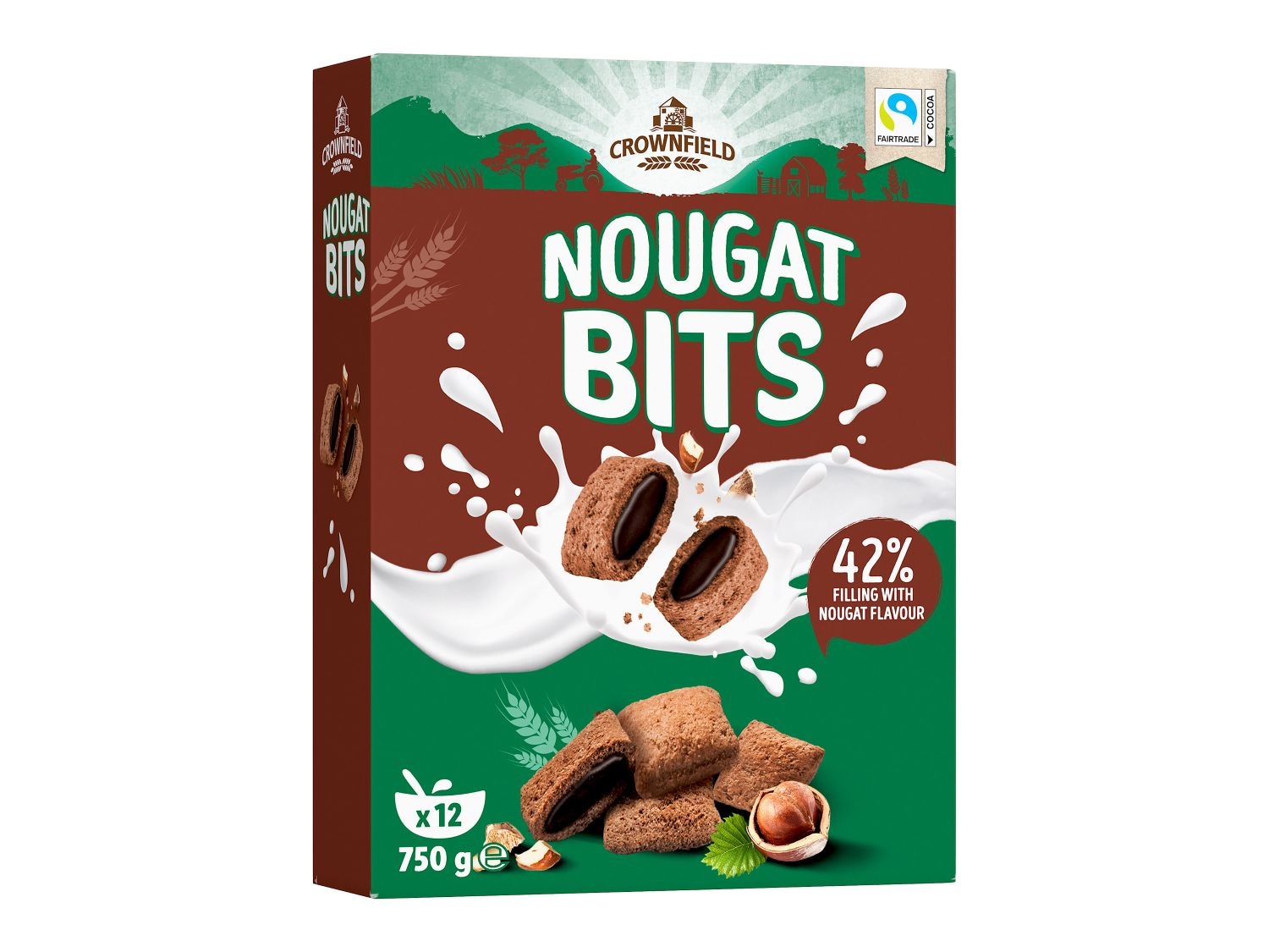 CROWNFIELD Jastučići punjeni nougatom ili vanilijom 500 g - Akcija u trgovini Lidl