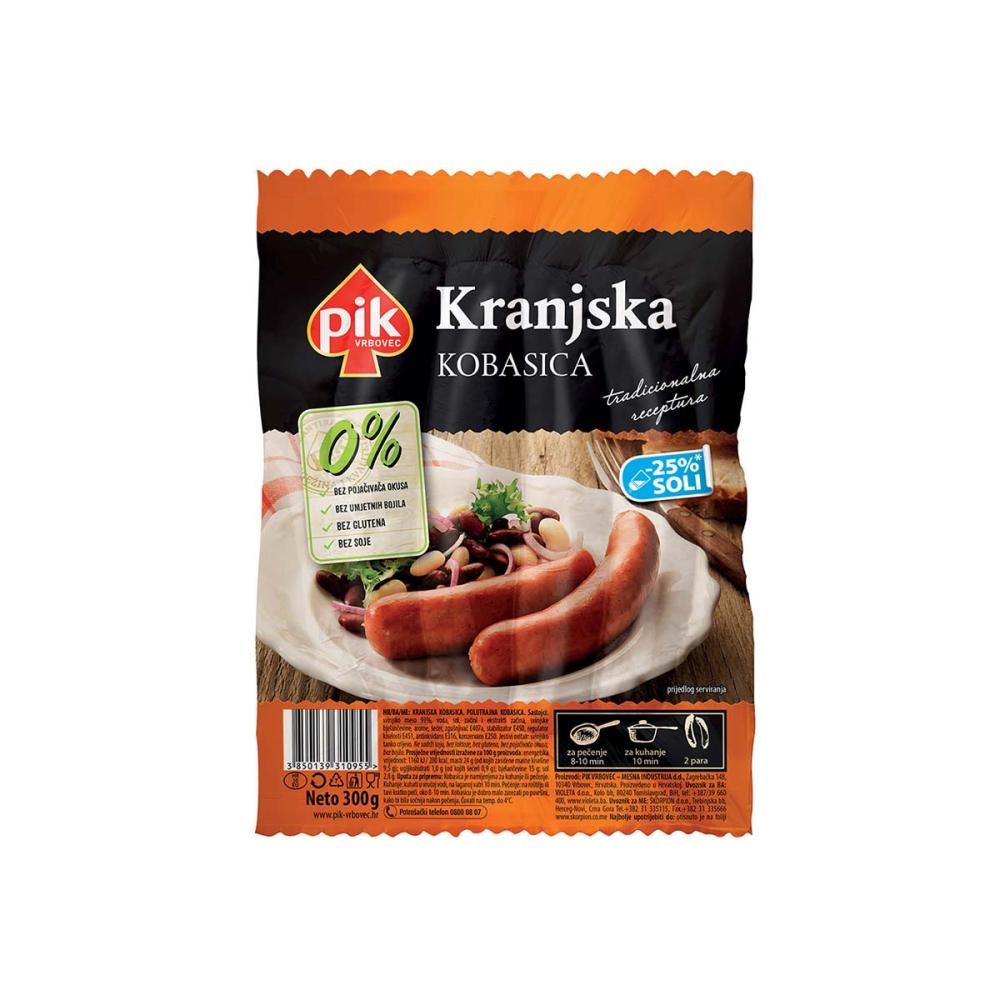 Kranjska kobasica Pik 300 g - Akcija u trgovini Djelo