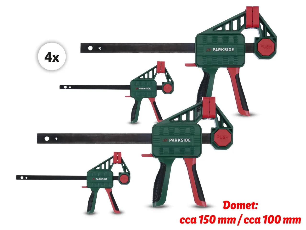 Parkside Jednoručne stezaljke Set PARKSIDE