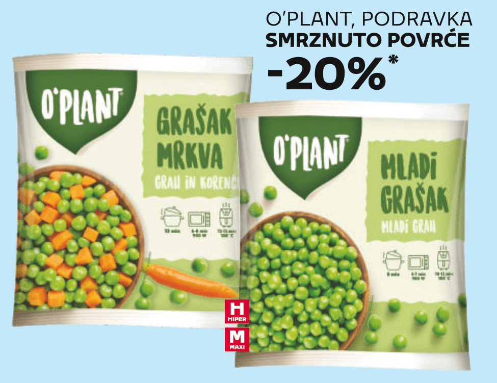 O'Plant Smrznuto povrće - Akcija u trgovini Tommy