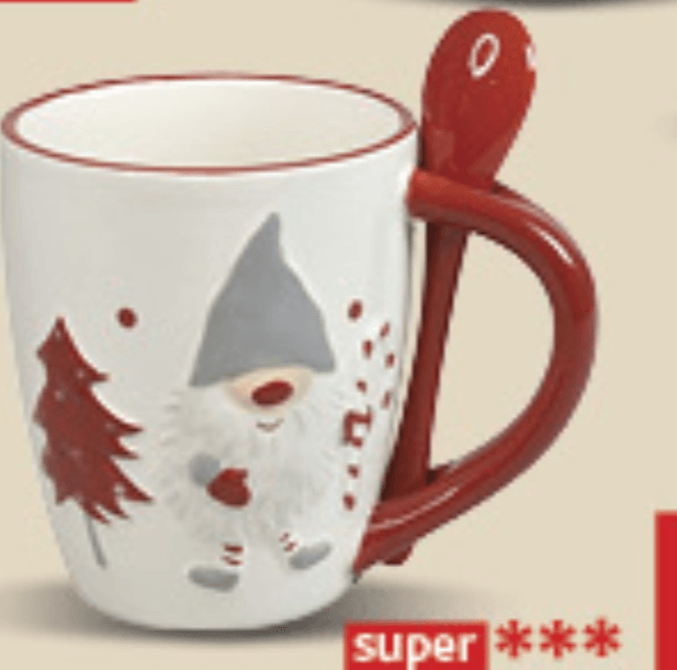 Šalica i žlica Djed Mraz set