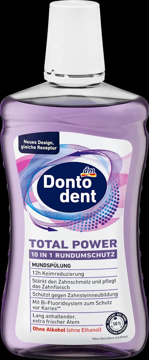 Dontodent antibakterijska vodica za usta Total Power 500 ml - Akcija u trgovini Dm