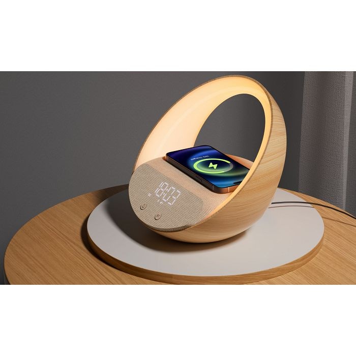 Lampa sa satom, bežičnim zvučnikom i punjačem MOYE Aurora Glow