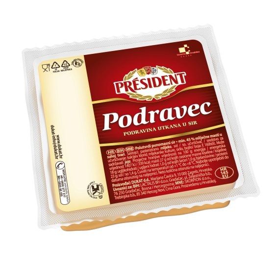 Dukat Sir president Podravec 400g