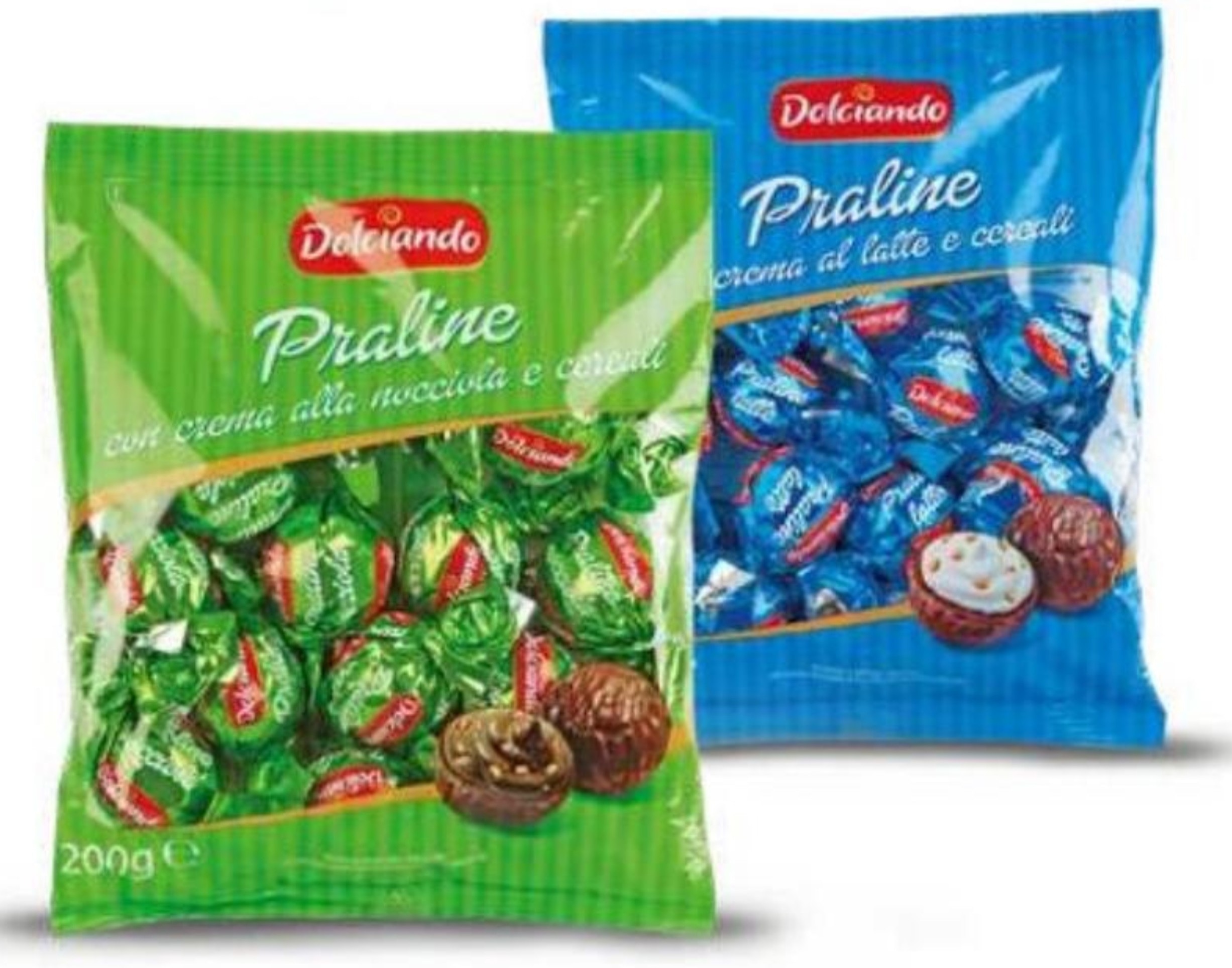Dolciando Čokoladne praline mliječna krema/lješnjak 200 g - Akcija u trgovini Eurospin