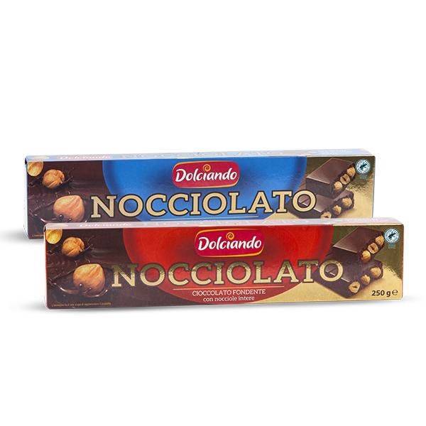 Dolciando Nocciolato čokolada s cijelim lješnjacima 250 g Dolciando