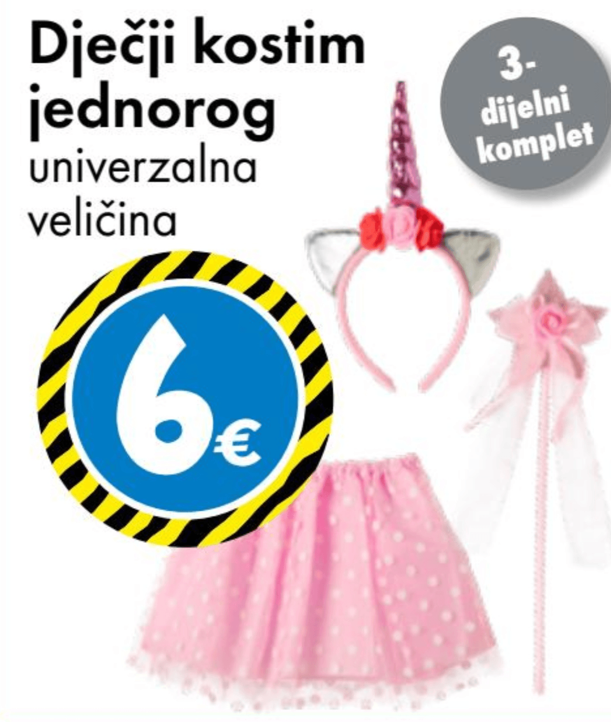 Dječji kostim jednorog - Akcija u trgovini Tedi