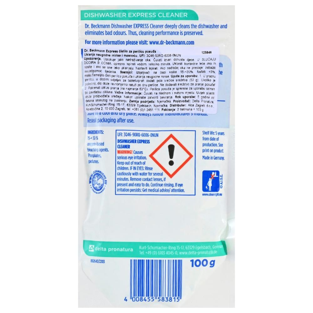 Dr. Beckmann sredstvo za čišćenje perilice posuđa 75g - Akcija u trgovini Mueller