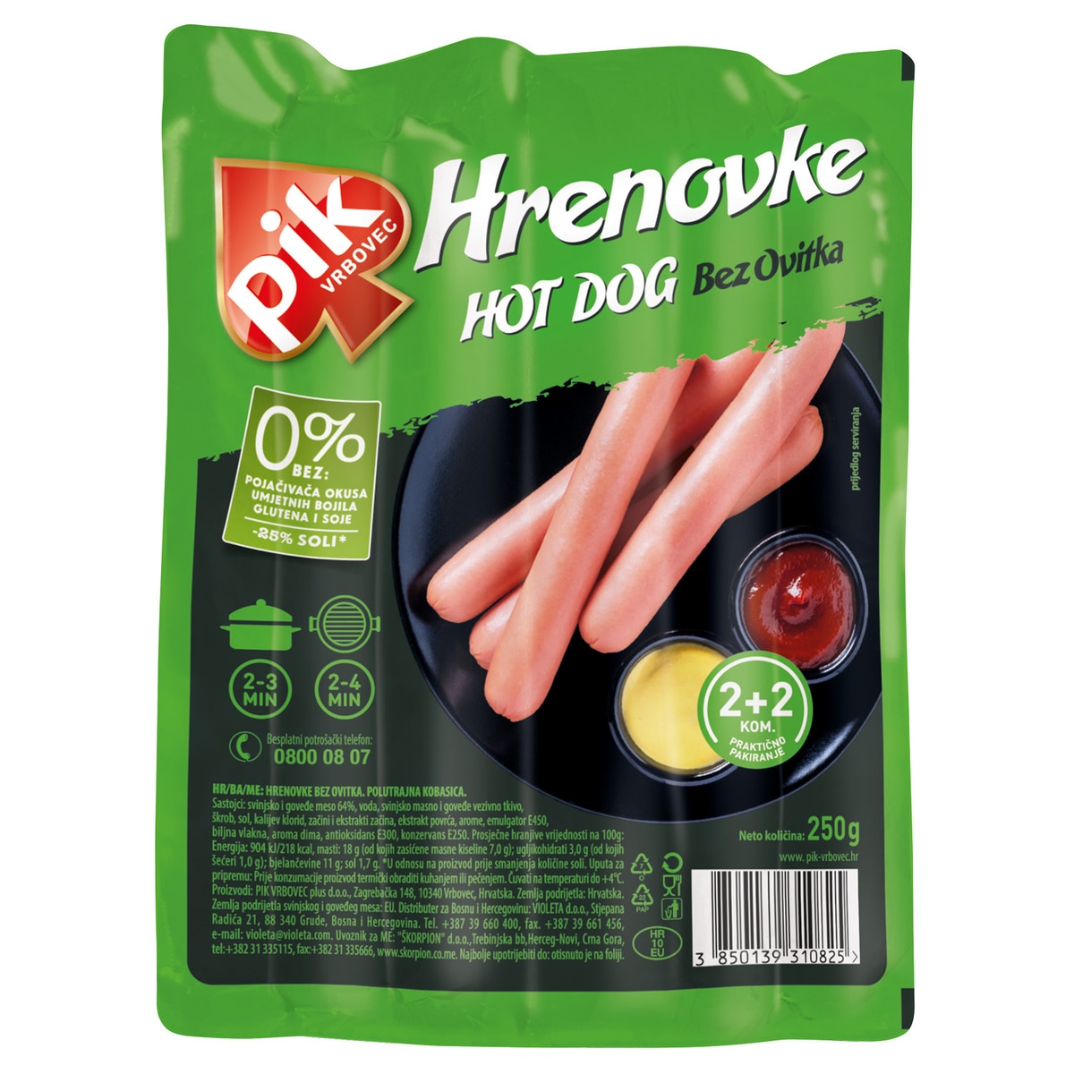 Hrenovke bez ovitka Pik Vrbovec 250g - Akcija u trgovini Vrutak