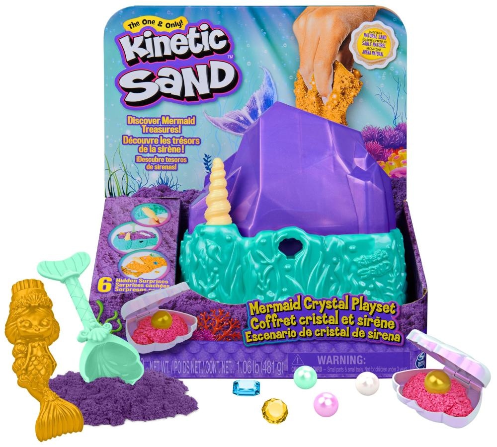 Kinetic Sand Mermaid Crystal Playset 1.06 lb (481 g)