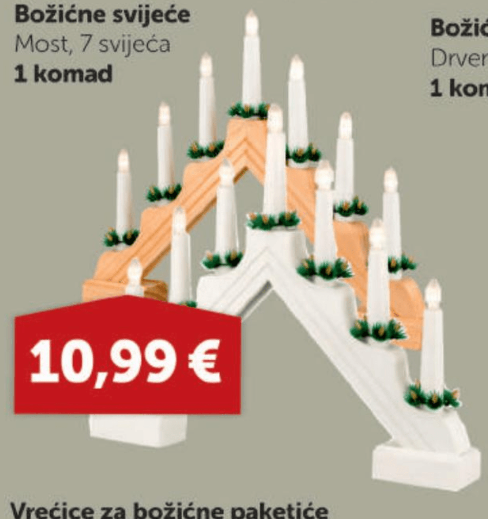 Božićne svijeće 7 svijeća, 1 komad
