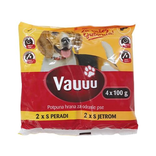 Vauuu Potpuna hrana za pse 2x2x100 g