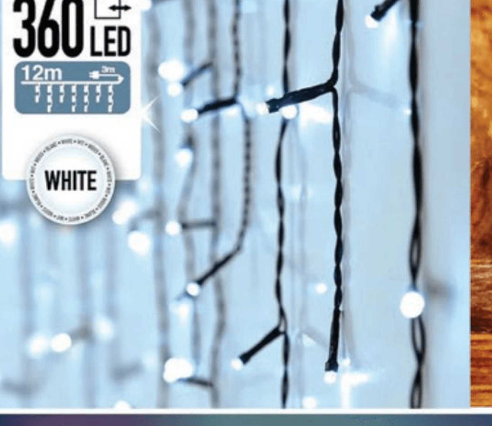 Lampice ZAVJESE 360 LED bijele