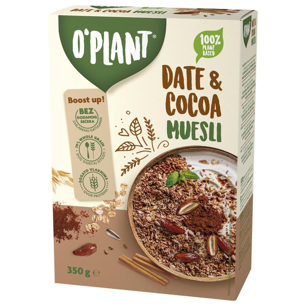 O'Plant musli s datuljama i kakaom 350 g