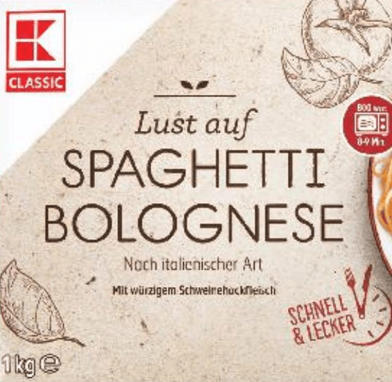 Spaghetti Bolognese 1 kg - Akcija u trgovini Kaufland