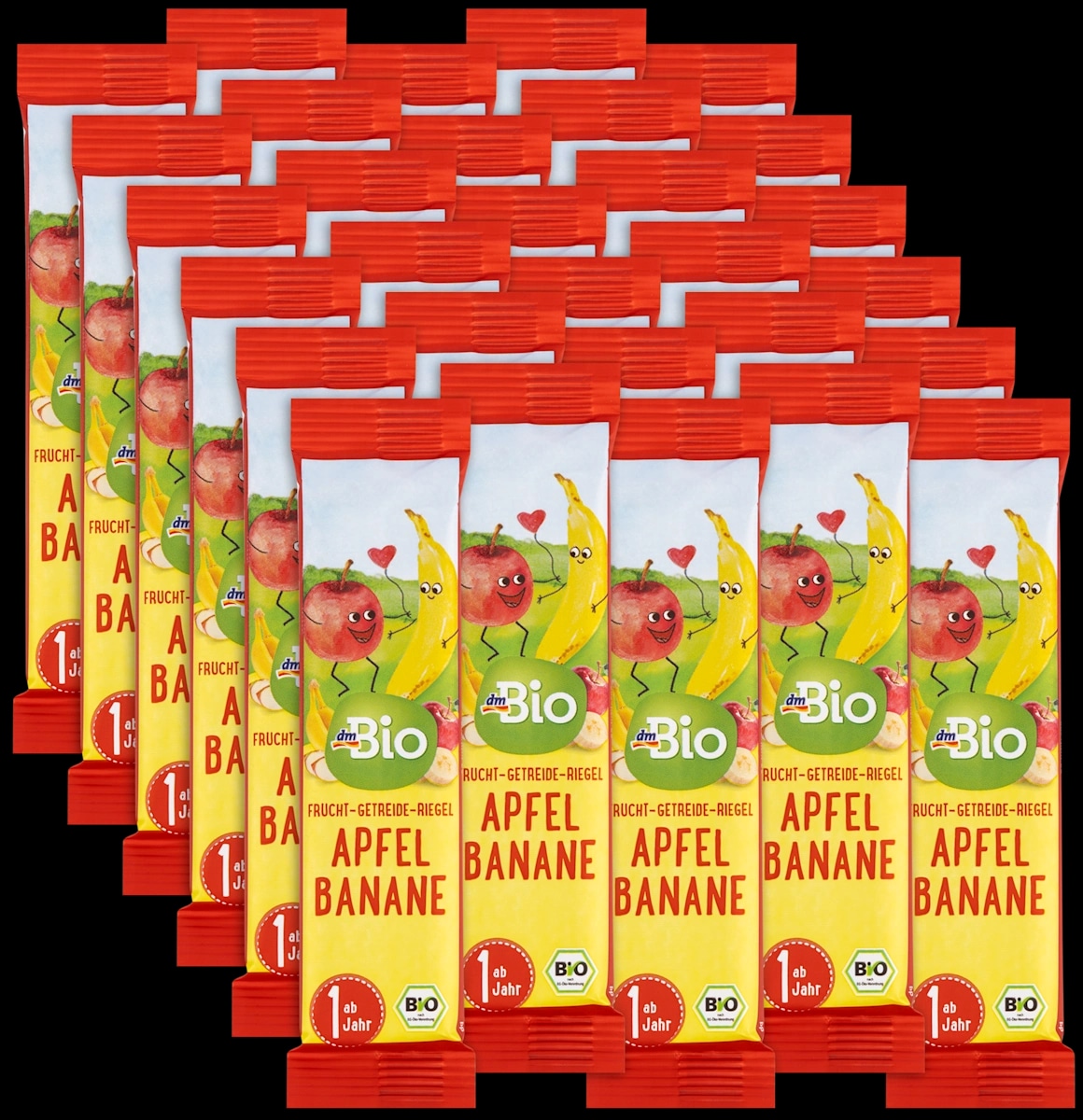 dmBio voćna pločica za djecu od jabuke i banane 25 g