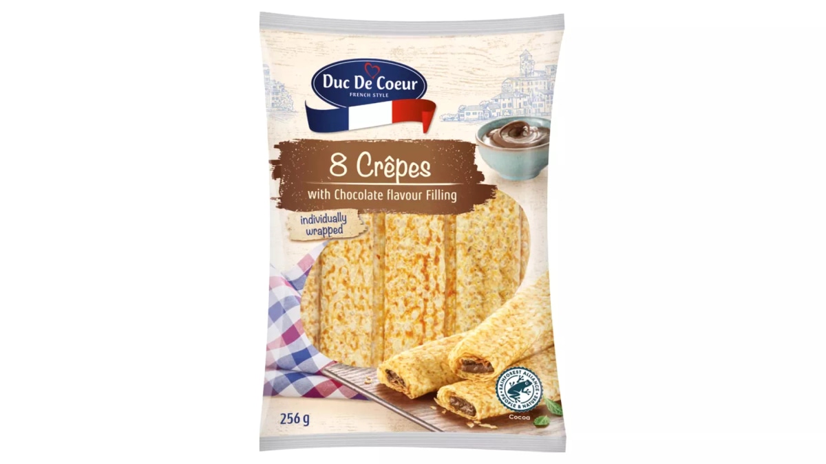 Crêpes s čokoladnim punjenjem Duc De Coeur 256 g - Akcija u trgovini Lidl