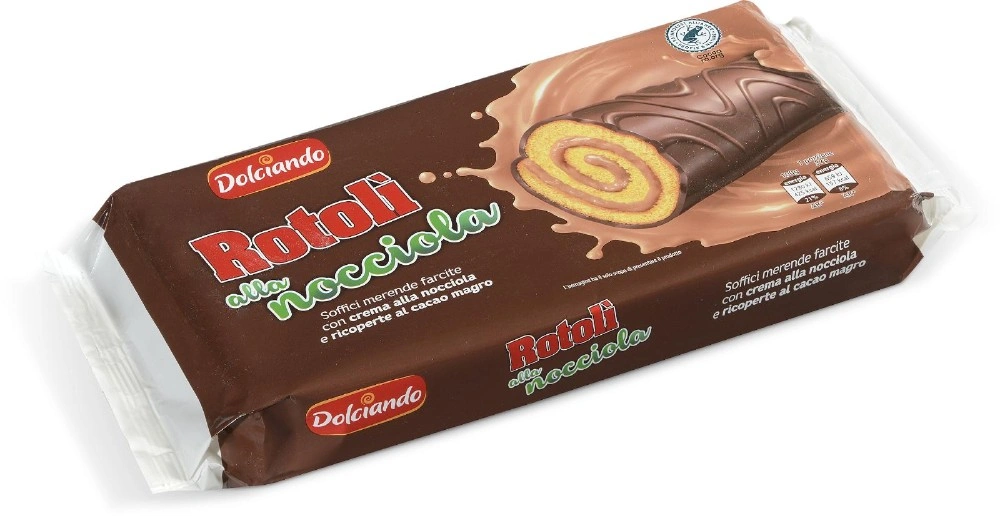 Dolciando rolada Rotoli s lješnjak kremom 6 kom, 222 g Akcija u trgovini Eurospin