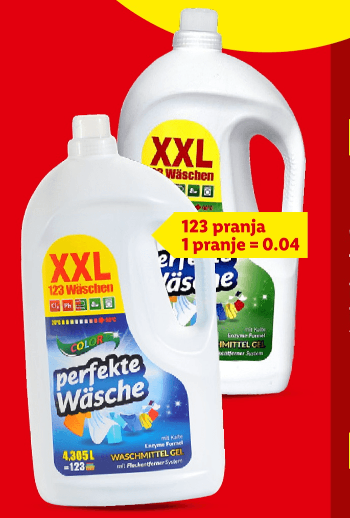 Perfekte Wäsche tekući deterdžent za pranje rublja 4.305 L Akcija u trgovini Lidl
