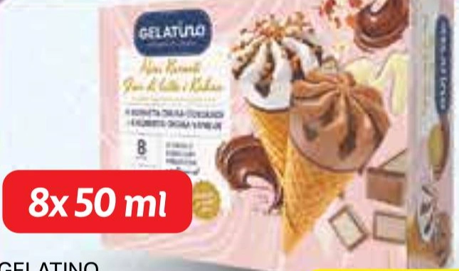 GELATINO Sladoled mini korneti 8x50 ml - Akcija u trgovini Plodine