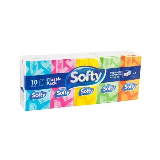 Softy papirnate maramice 10x 9 komada ili 100 komada Akcija u trgovini Plodine