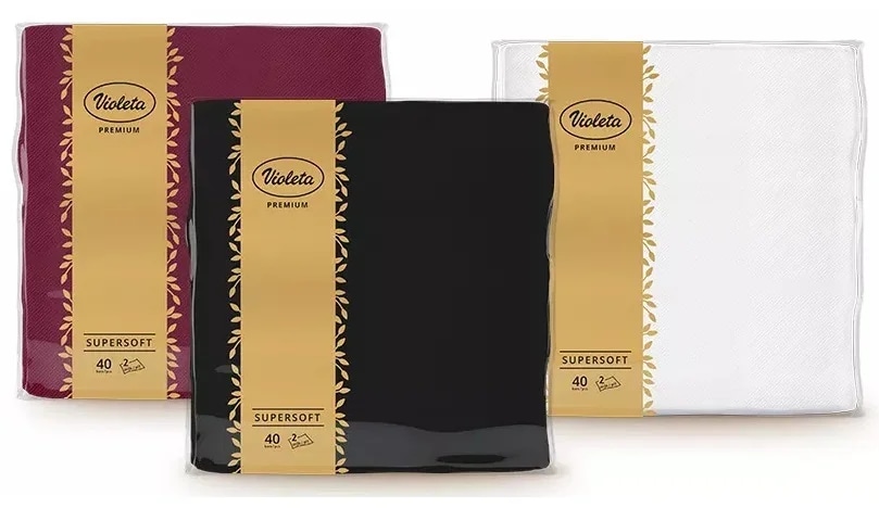 Violeta Premium salvete bordeaux 40 kom Akcija u trgovini Stanić Diskont