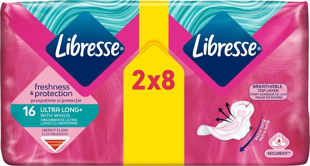 Libresse freshness & protection ultra long higijenski ulošci 16 kom. Akcija u trgovini Dm