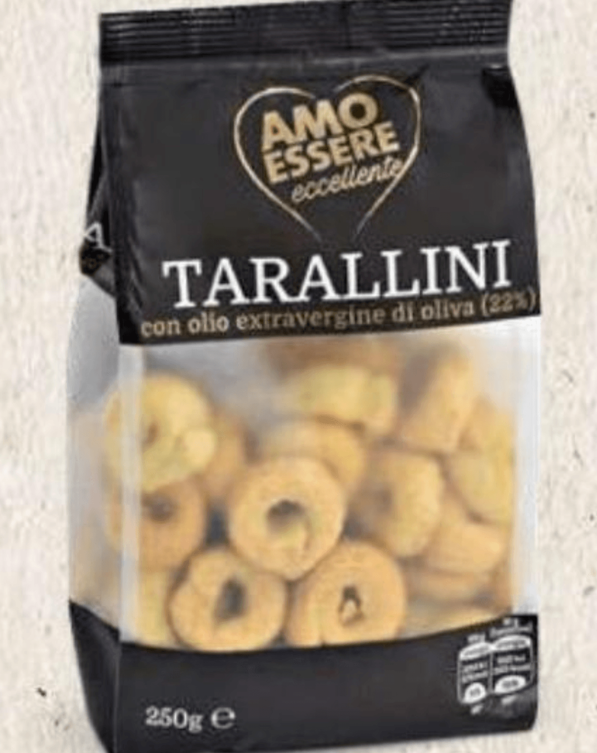Taralli 100% maslinovo ulje 100 g AMO ESSERE - Akcija u trgovini Eurospin