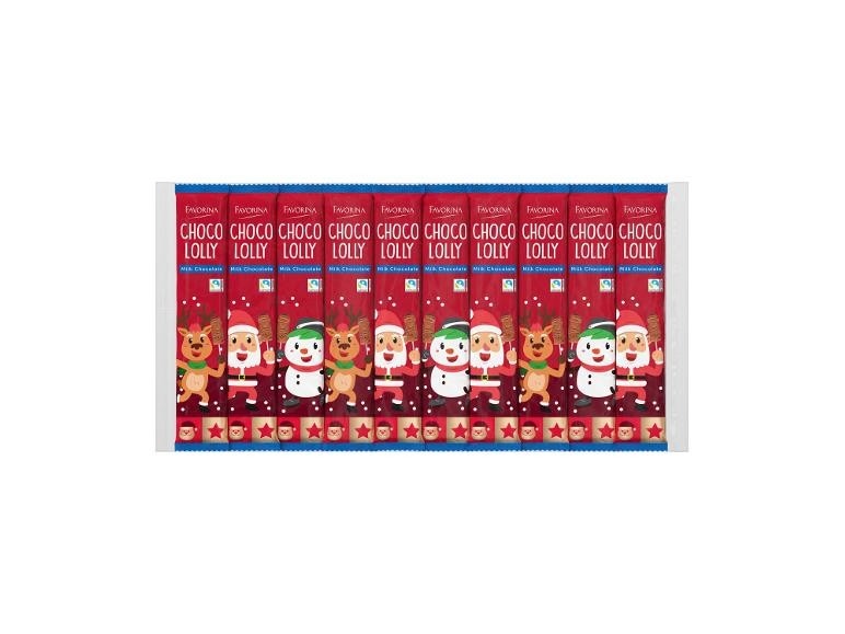Favorina Božićne čokoladne lizalice 10 x 15 g Akcija u trgovini Lidl
